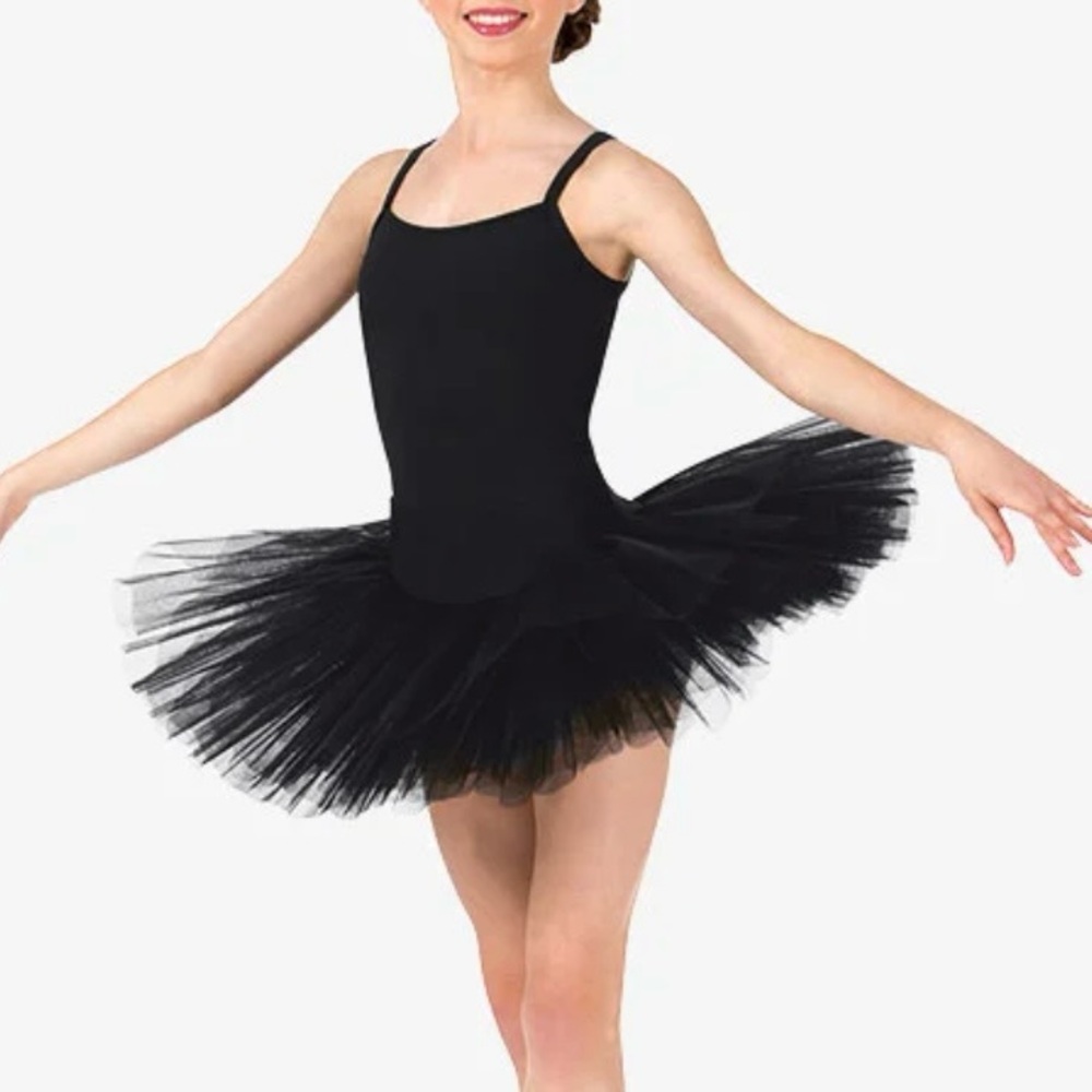 Natalie Dancewear Black Small Womens Tutu 6 layer ballet competition Swan Lake
